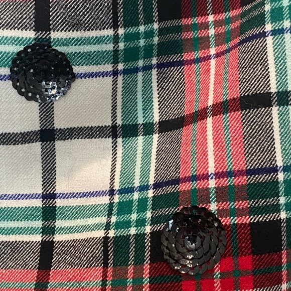 Vineyard Vines, size 00 plaid skirt with sequin accents, fully lined - Picture 2 of 6